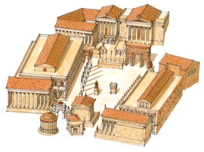 Imperial Forum, Rome, Aerial View by Fernando Aznar Cenamor